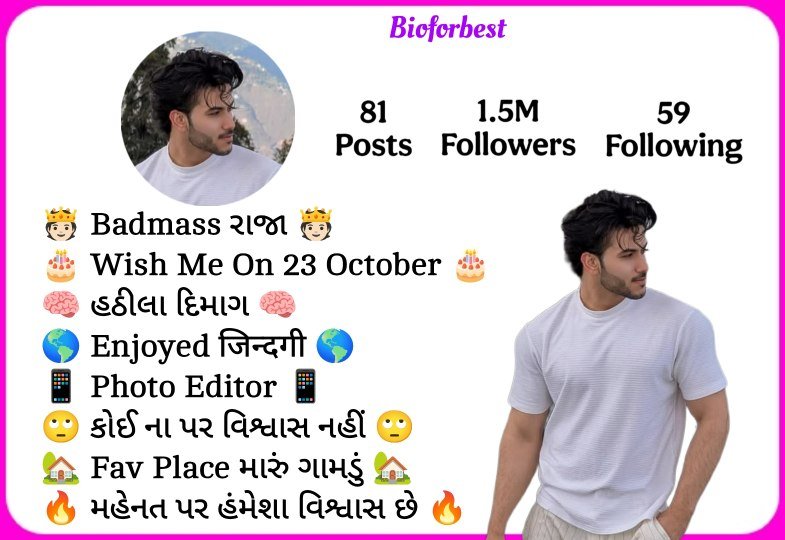 Instagram Bio In Gujarati