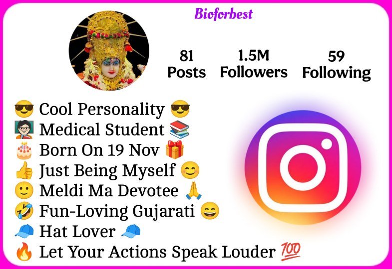 Maa Meldi Bio For Instagram